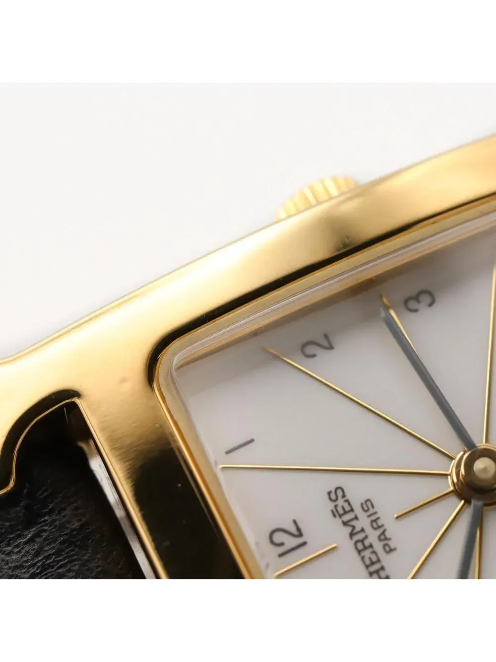 Hermes H Square Wrist Watch Quartz Gold #360158H13B
